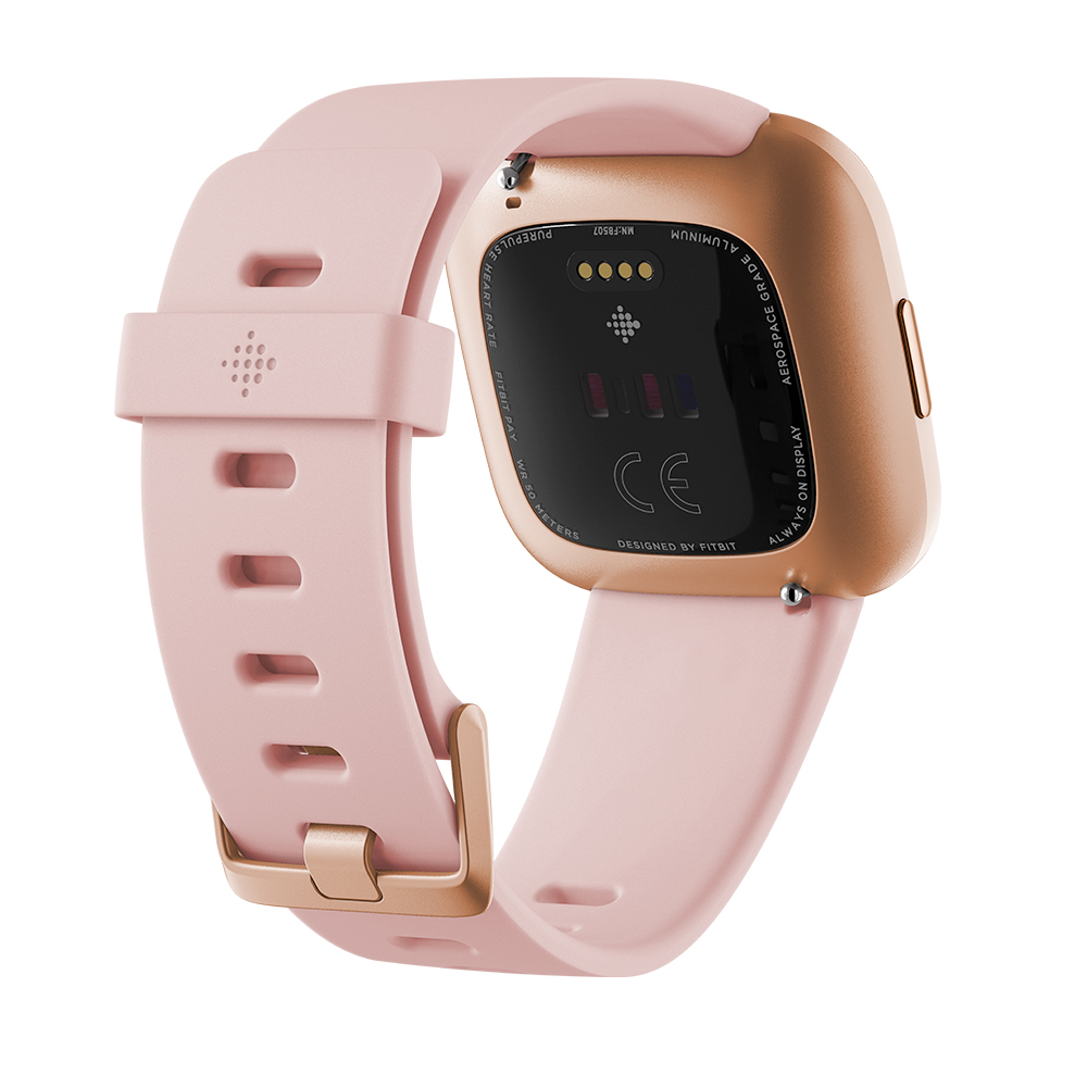 BOXED Fitbit Versa 2 Health & Fitness Smartwatch RRP £199 Petal/Copper Rose 