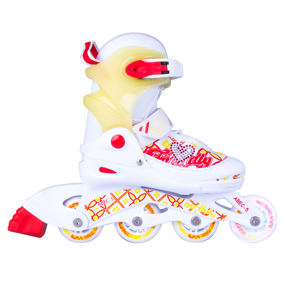 Action Joly Kinder InlineSkates mit leuchtenden Rollen , verstellbar