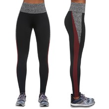 BAS BLACK Extreme Damen Leggings - schwarz-grau-rot