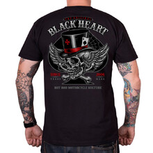 BLACK HEART Hat Skull T-Shirt - grau