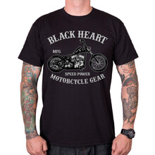 BLACK HEART Chopper T-Shirt - schwarz