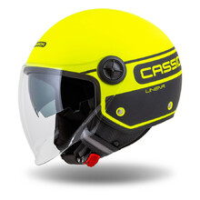 Motorradhelm Cassida Handy Plus Linear gelb fluo matt/schwarz