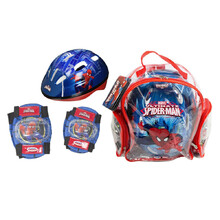 Set Spiderman Protektoren und Helme mit Tasche
