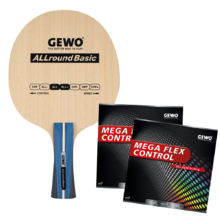 Gewo Allround Basic und 2x Mega Flex Profi Tischtennis-Schläger