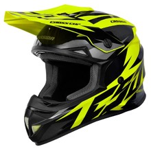 Cassida Cross Cup Two Motocross Helm - gelb hivis/schwarz/grau