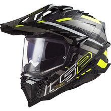 Enduro-Helm LS2 MX701 Explorer C Edge Gloss Black H-V Gelb
