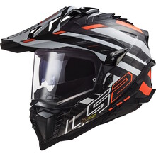 Enduro-Helm LS2 MX701 Explorer C Edge Schwarz Fluo Orange