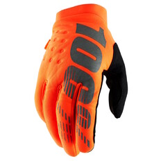 Herren Radfahren und Motocross Handschuhe 100% Brisker fluo orange/schwarz