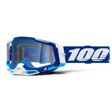 Motorradbrille 100% Racecraft 2 blau, klares Plexiglas