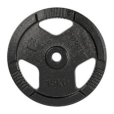 Gusseisenscheibe inSPORTline Hamerton Schwarz 15 kg 30 mm