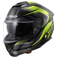 Moto Helm LS2 FF808 Stream II Fury Schwarz H-V Gelb