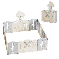 Kunststoff Laufstall inSPORTline Bufalino 12+2 167x160x64 cm