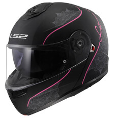 Klapphelm LS2 FF908 Strobe II Lux Matt Black-Pink