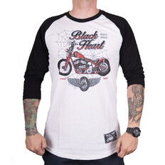 BLACK HEART Red Baron Chopper Langarm T-Shirt