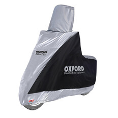 Oxford Aquatex Highscreen Scooter Hoch Plexiglas Motorradabdeckung Schwarz/Silber