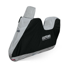 Oxford Aquatex Highscreen Scooter Hoch Plexiglas Motorradabdeckung Schwarz/Silber