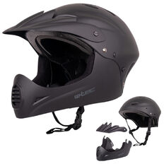 W-TEC Campanero Mattschwarzer Downhill-Helm