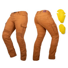 W-TEC Wallbridge Karamell Moto Jeans