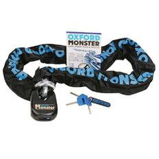 Kettenschloss für Motorrad Oxford Monster 200 cm blau