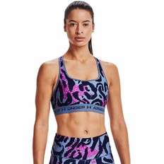 Under Armour Crossback Mid Print Damen Sport-BH