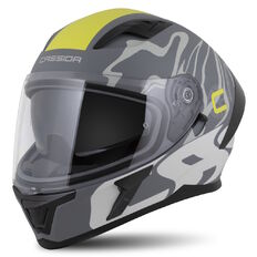 Cassida Orbit Multivers Motorradhelm grau matt/hellgrau/gelb fluo/schwarz