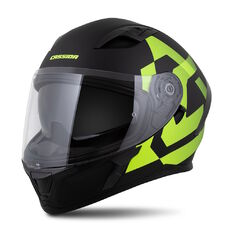 Motorradhelm Cassida Orbit Grind schwarz matt/gelb fluo