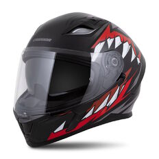 Cassida Orbit StriX Motorradhelm rot/grau/weiß/schwarz