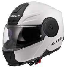 LS2 FF902 Scope II Solid Gloss White Flip-up Motorradhelm