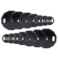 inSPORTline Ruberton Set gummierte Olympia Hantelscheiben 1,25-25 kg