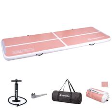 Airtrack inSPORTline Airstunt 300x100x10 cm korallenrosa mit Handpumpe