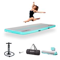 Airtrack inSPORTline Airstunt 300x100x10 cm weiß mit Handpumpe