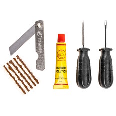 Kleines Reparaturset für Motorrad-/Fahrradreifen in Textilverpackung Daumen hoch