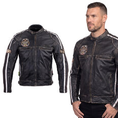 W-TEC Sheawen Vintage Herren Leder Motorradjacke