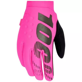 Herren Radfahren und Motocross Handschuhe 100% Brisker neon pink