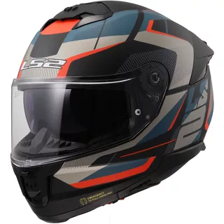 Moto Helm LS2 FF808 Stream II Road Matt Schwarz Blau