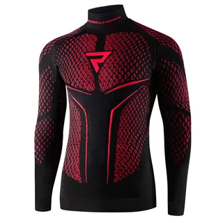 Moto Thermoshirt Rebelhorn Therm II Jersey - schwarz-rot