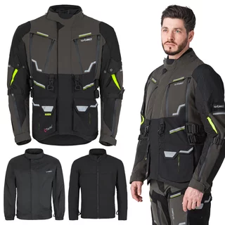 W-TEC Daimick Motorradjacke - schwarz-grau