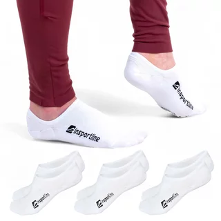 Unsichtbare Socken aus Bambus inSPORTline Silvatic Noshow AG+ antibakteriell - 3 Paar - weiß