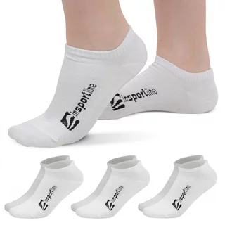 Bamboo-Socken inSPORTline Silvatic Ankle AG+ antibakteriell - 3 Paar - weiß