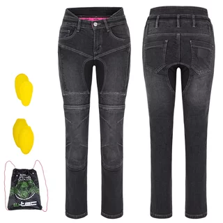 Damen-Moto-Jeans W-TEC Biterilla Eva Lady - schwarz