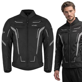 W-TEC Mirelio Herren Sommer-Motojacke - schwarz-grau