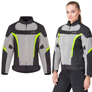W-TEC Mirelia Damen Sommer Moto Jacke - černo-šedo-fluo