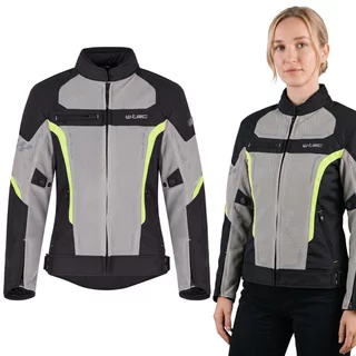 W-TEC Mirelia Damen Sommer Moto Jacke - černo-šedo-fluo