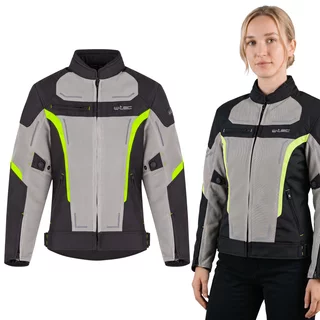 W-TEC Mirelia Damen Sommer Moto Jacke - černo-šedo-fluo