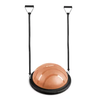 inSPORTline Dome Edge Balancematte mit Gummiexpandern 100 cm / 4,6 kg - černá-mocha mousse