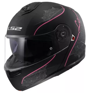 Klapphelm LS2 FF908 Strobe II Lux Matt Black-Pink
