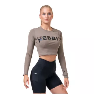 Nebbia Sporty Hero 585 Damen Crop Top mit langen Ärmeln