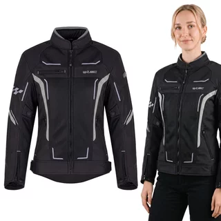 W-TEC Mirelia Damen Sommer Moto Jacke - schwarz-grau