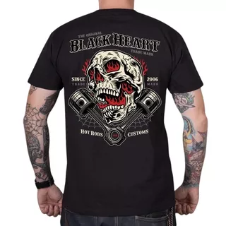 T-Shirt BLACK HEART Flame Piston