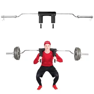 Olympischer Squat-Schaft inSPORTline Squabar 239,3cm/50mm - 25,5kg - bis zu 317kg - mit Klemmen